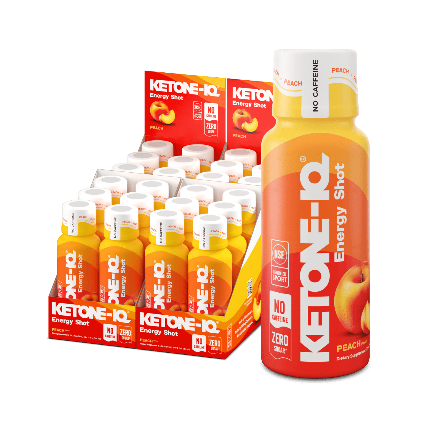 Ketone-IQ No Caffeine Shot--Peach